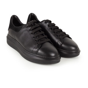 Sneakers Piele Naturala Barbati 707 Negru-Velur-1 - Img 2