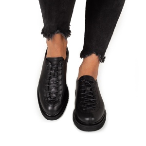 Pantofi Dama Casual Piele Naturala 106 Negru Colorat - Img 3