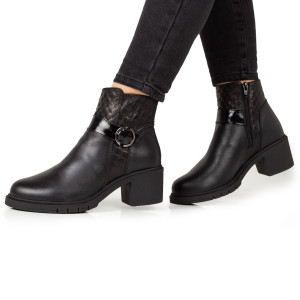 Ghete Piele Naturala Dama 1576 Negru - Img 2