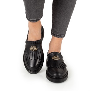 Pantofi Dama Casual Piele Naturala 1263-24 Negru - Img 2