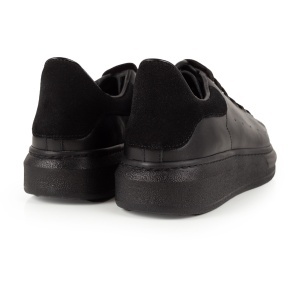 Sneakers Piele Naturala Barbati 707 Negru-Velur-1 - Img 3