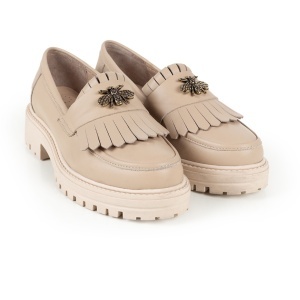 Pantofi Dama Casual Piele Naturala 1263-23 Bej - Img 2