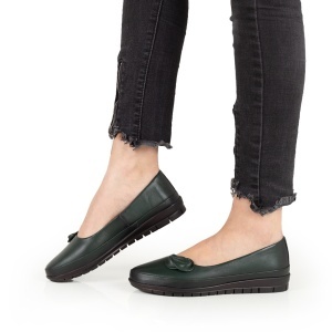 Pantofi Dama Casual Piele Naturala 1292 Verde - Img 2