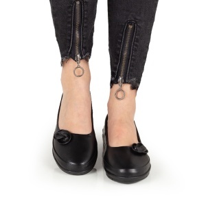 Pantofi Dama Casual Piele Naturala 1292 Negru - Img 3