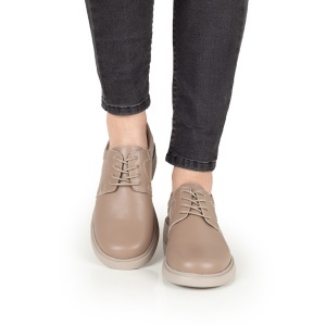 Pantofi Dama Casual Piele Naturala 156 Bej - Img 3