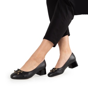 Pantofi Dama Eleganti Piele Naturala 1286 Negru - Img 3
