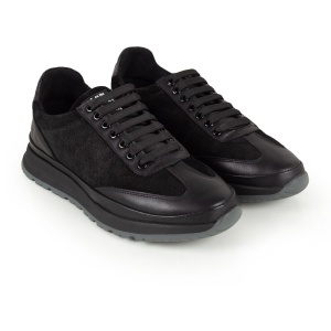 Pantofi Sport Piele Naturala 2085 Negru Velur - Img 3