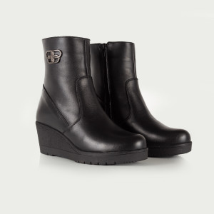 Ghete Piele Naturala Dama 1599-56 Negru - Img 2