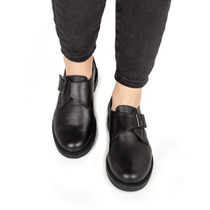 Pantofi Dama Casual Piele Naturala 1269 Negru - Img 3