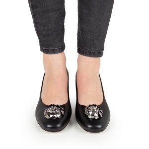 Pantofi Dama Eleganti Piele Naturala 1286 Negru-1 - Img 2