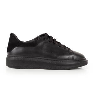 Sneakers Piele Naturala Barbati 707 Negru-Velur-1