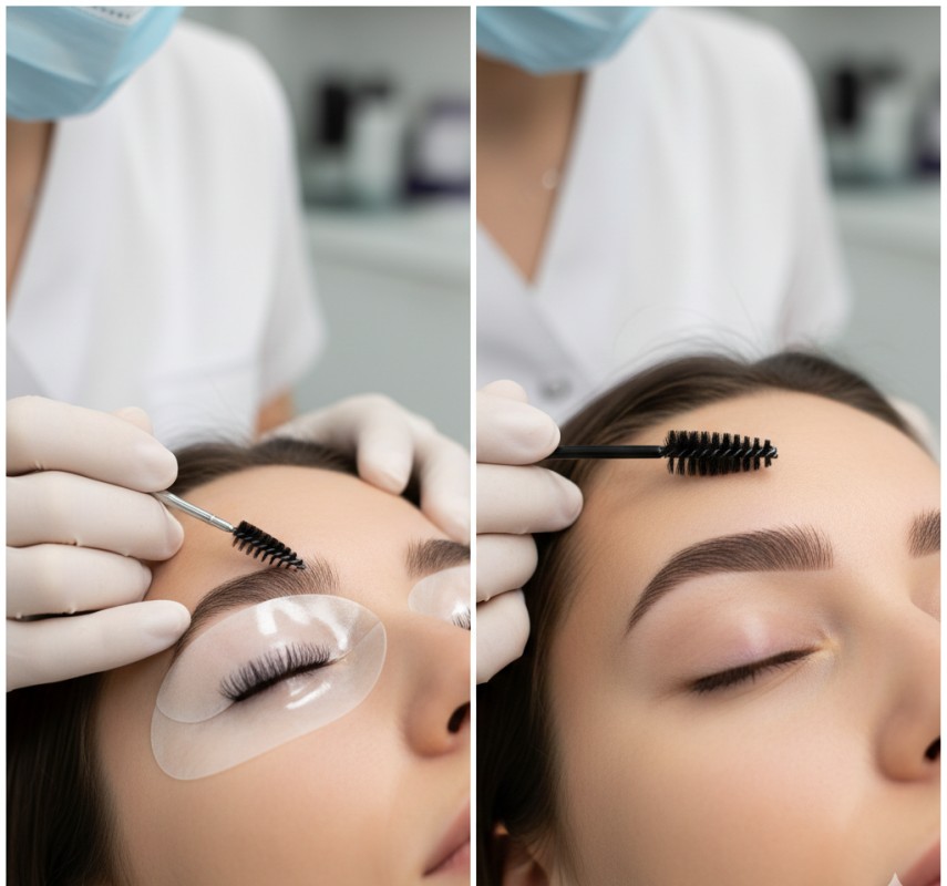 Laminare gene si sprancene: procedura pas cu pas