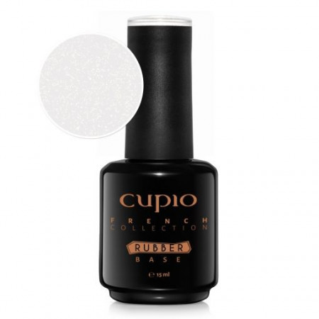 Cupio Oja semipermanenta Rubber Base French Collection - Milky White Shimmer Gold 15ml