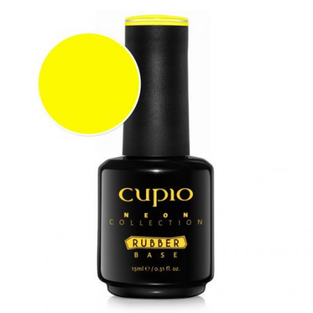 Cupio Rubber Base Neon Collection - Electric Lemon 15ml