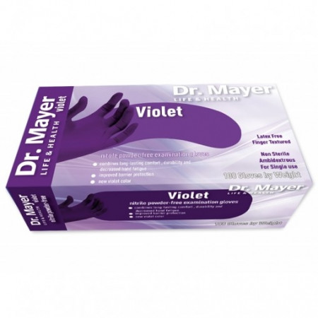 Dr. Mayer Manusi nitril nepudrate violet 100buc - S