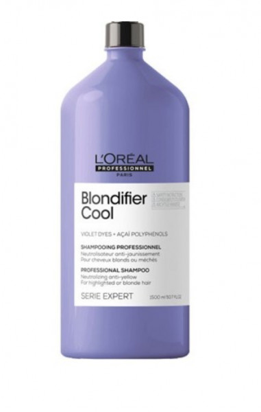 L'Oreal Professionnel Sampon cu pigment violet pentru par blond Serie Expert Blondifier Cool 1500ml