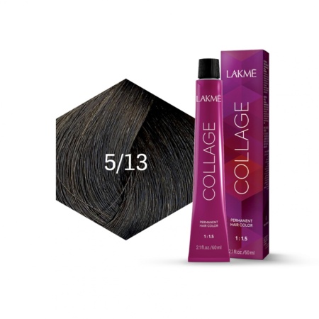 Lakme Vopsea de par permanenta 5/13 saten deschis auriu cenusiu Collage 60ml