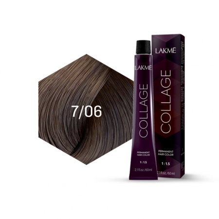 Lakme Vopsea de par permanenta 7/06 blond mediu natural cald Collage 60ml
