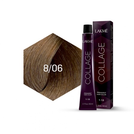 Lakme Vopsea de par permanenta 8/06 blond deschis natural cald Collage 60ml