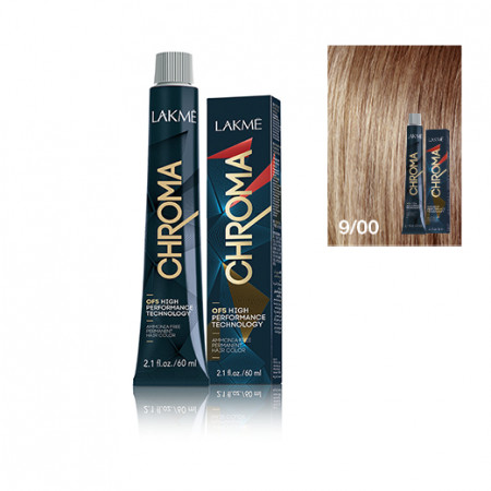 Lakme Vopsea de par permanenta fara amoniac blond foarte deschis natural 9/00 Chroma 60ml