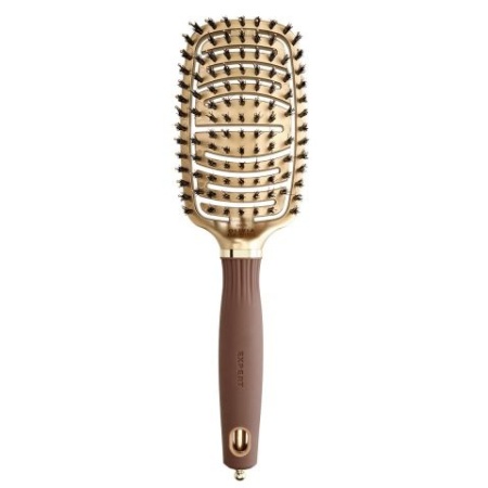 Olivia Garden Perie cu peri de mistret Expert Care Flex Gold&Brown