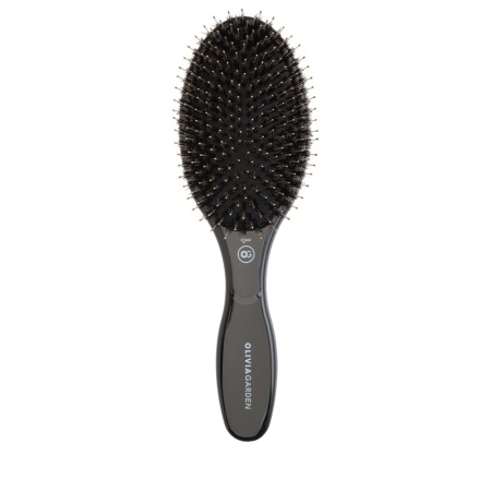 Olivia Garden Perie de par cu peri de mistret+nailon Expert Care Oval Boar&Nylon Black