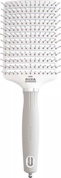 Olivia Garden Perie profesionala de par Expert Care Vent Nylon Bristles White&amp;Grey L