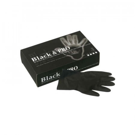 Sibel Manusi latex reutilizabile Black&Pro nepudrate negre 20 buc marimea M