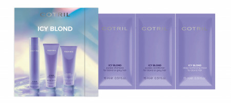 Cotril Icy Blond - Mostra antiingalbenire cu pigment violet pentru par blond, decolorat : sampon+masca+balsam 45ml