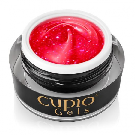 Cupio Glitter Neon Builder Gel - Hot Lips 15ml