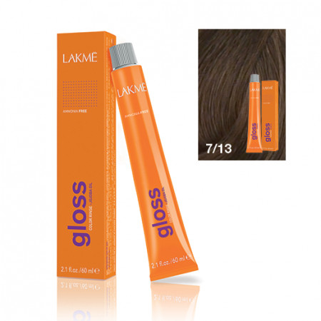 Lakme Gloss vopsea de par demi-permanenta blond mediu cenusiu auriu 7/13 60 ml