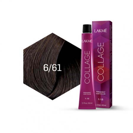 Lakme Vopsea de par permanenta 6/61 blond inchis castaniu cenusiu Collage 60ml