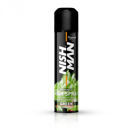NishMan Spray colorant verde pentru par Ultra Colors Green 150ml