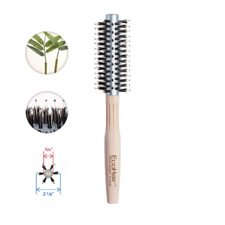 Olivia Garden EcoHair Combo - Perie ceramica profesionala cu peri de mistret si nailon 18mm