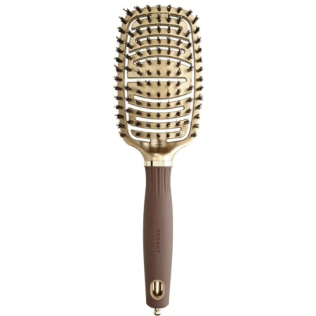 Olivia Garden Perie cu peri de mistret si nailon Expert Care Flex Gold&Brown