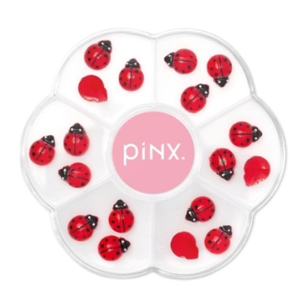 Pinx Set decor 3D pentru unghii - Ladybug 20buc