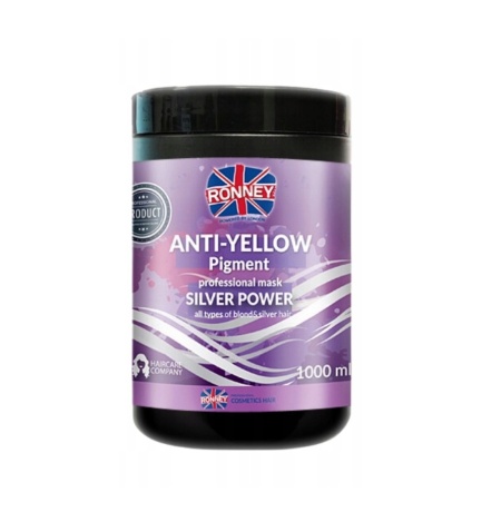 Ronney Professional Masca cu pigment violet pentru par blond Anti-Yellow 1000ml