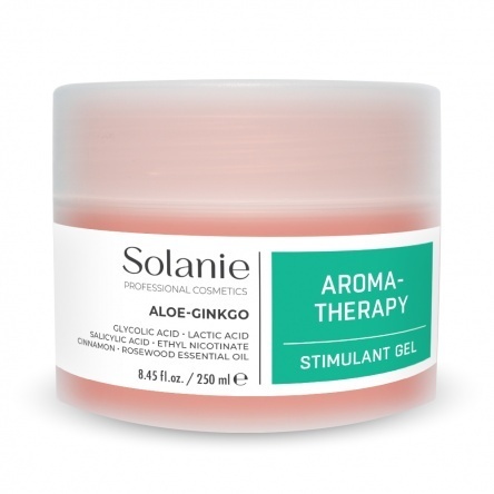 Solanie Gel exfoliant pentru fata cu acizi din fructe Aloe Ginkgo Aroma-Therapy 250ml