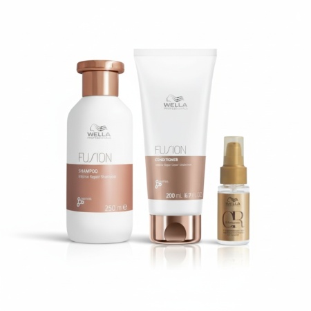 Wella Professionals Pachet Fusion pentru reparare intensa: sampon 250ml + balsam 200ml & Ulei de par Oil Reflections 30ml
