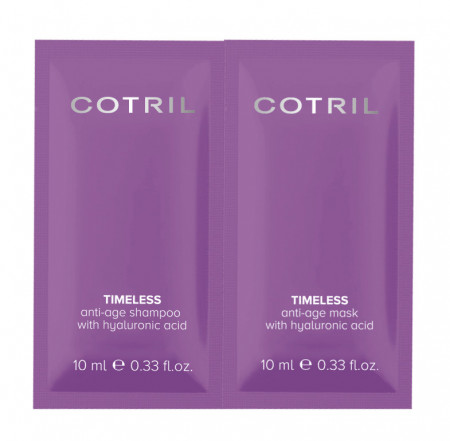 Cotril Timeless - Mostra antiimbatranire cu acid hialuronic: sampon 10ml+masca 10ml