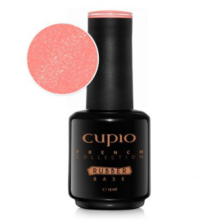 Cupio Oja semipermanenta Rubber Base French Collection - Perfect French Shimmer Silver 15ml