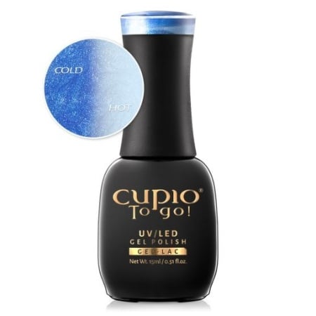 Cupio Oja semipermanenta termica To Go! Glitter Blue Rain 15ml