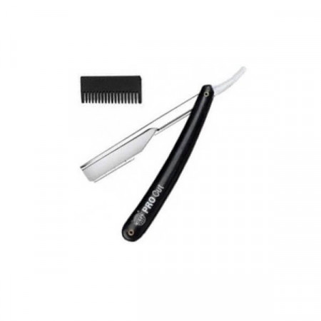 Kiepe Pro Cut - Brici clasic din otel inoxidabil cu maner negru si pieptan