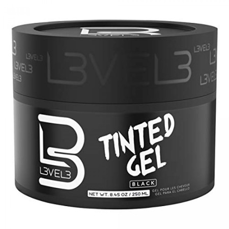 L3vel3 Gel de par negru pentru nuantare, volum si definire Tinted Gel Black 250ml