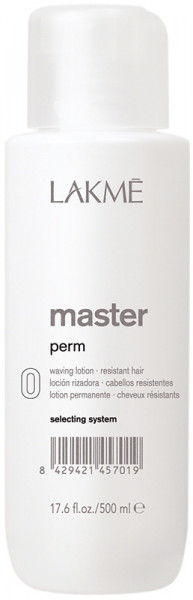 Lakme Master Perm 0 - Permanent pentru par natural rezistent 500 ml