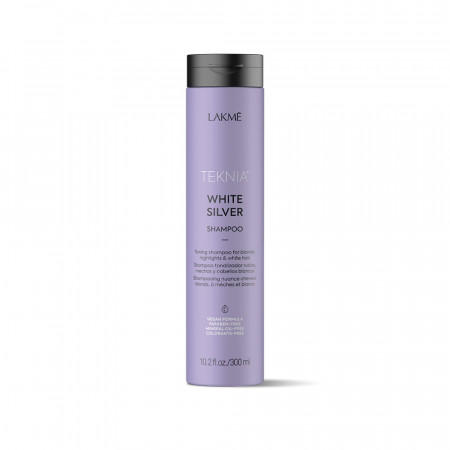 Lakme Sampon neutralizare tonuri calde pentru par blond Teknia White Silver 300ml