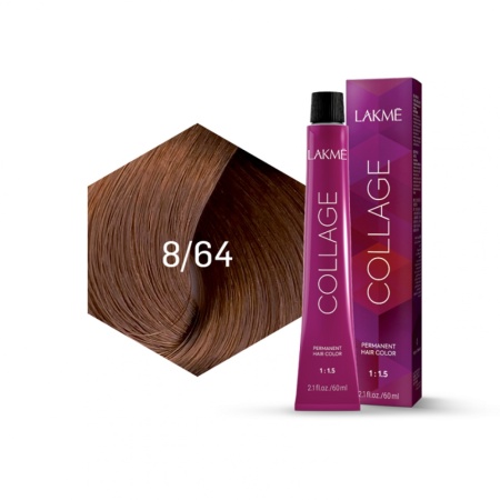 Lakme Vopsea de par permanenta 8/64 blond deschis castaniu cupru Collage 60ml
