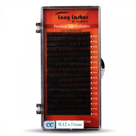 Long Lashes One Size CC Premium Silk gene fir cu fir negre 0.12 11mm
