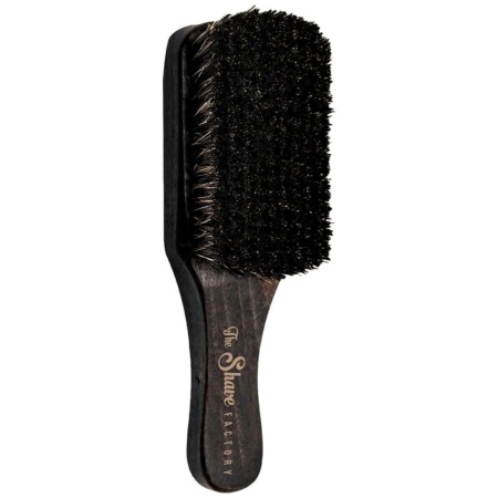 The Shave Factory Perie din lemn pentru fade - Premium Brown