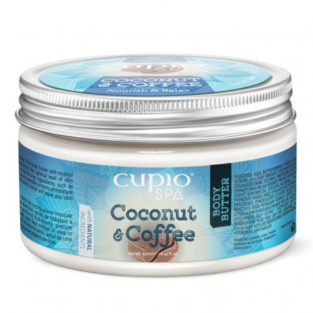 Cupio Unt de corp Organic Cocos&Cafea 250ml